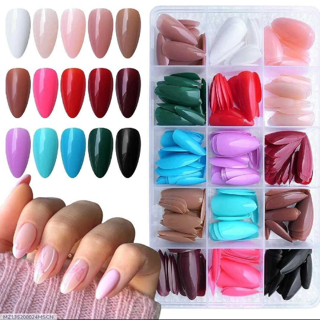 Multi-Color Matte Fake Nails Set