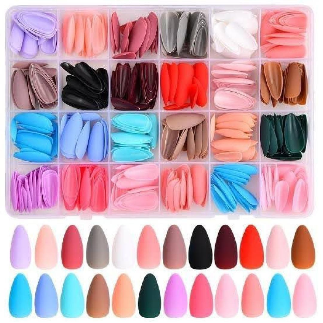 Multi-Color Matte Fake Nails Set