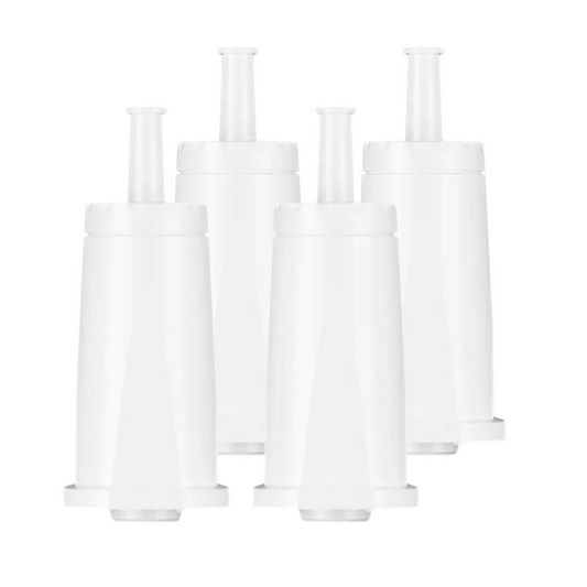 4 Pcs Replacement Water Filter Compatible with Breville Sage Claro Swiss For Oracle Barista Bambino Espresso Coffee Machine, Improves Coffee Taste & Reduces Limescale, Activated Carbon & Ion Exchange