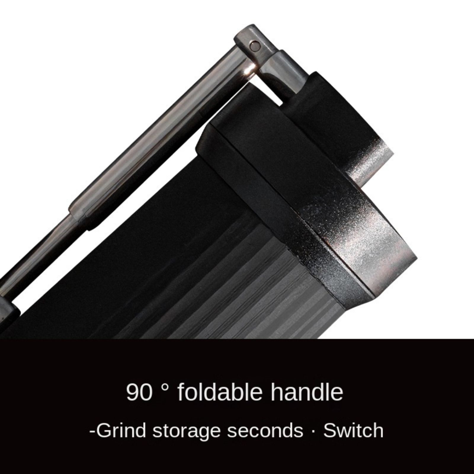 Manual Coffee Grinder with 7-Star Stainless Steel Conical Burr, 36 Adjustable Grind Settings, 90° Foldable Handle, Portable Hand Espresso Grinder, Non-Slip Grip, 25g Capacity (Black)