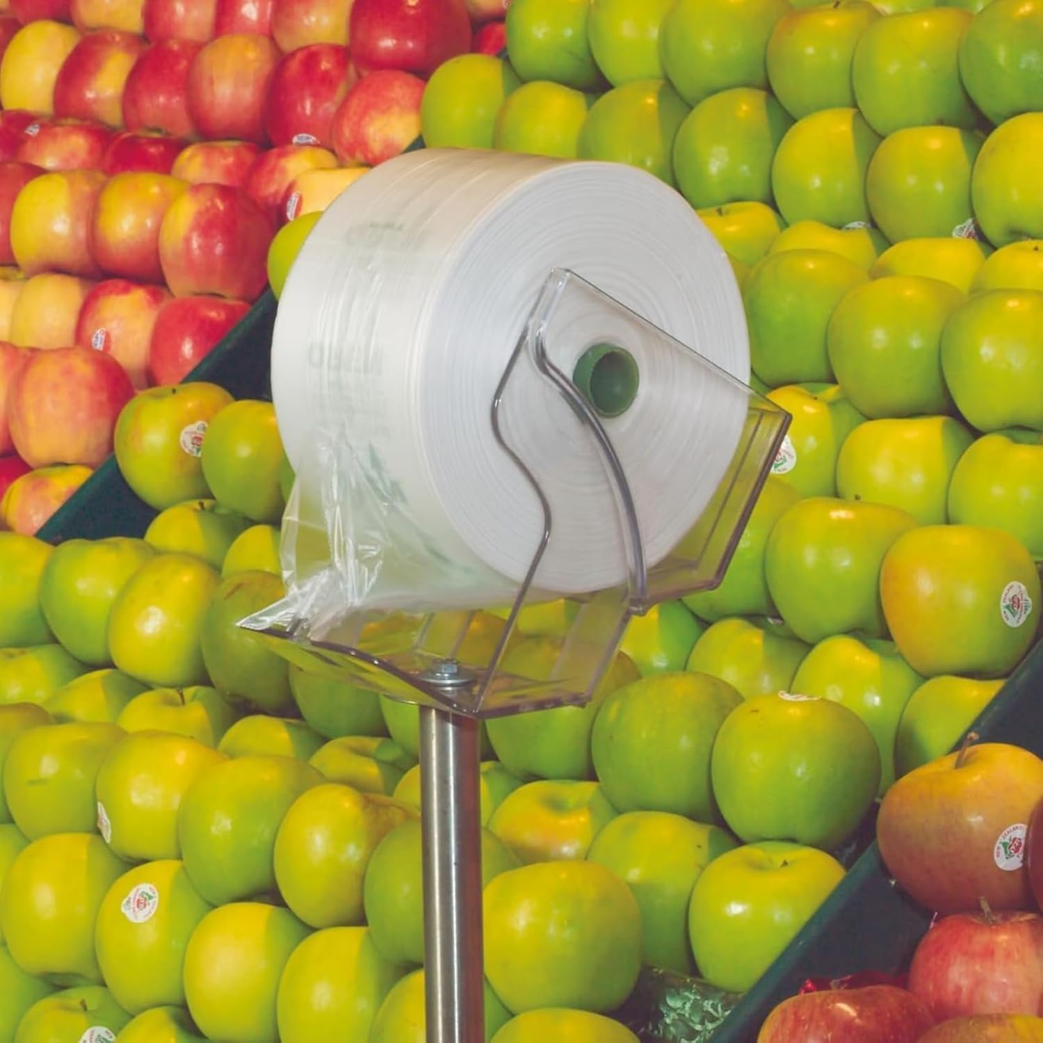 Vegetable Food Storage Bags Roll, 1.5 kg (380 Bags) Durable, Biodegradable, Heavy-Duty, Freezer Safe, BPA-Free Produces Bags for Kitchen, Fruits, Fridge, Trash & Industrial Use